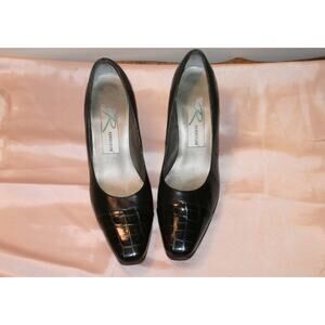 6.5 VGT BLACK HEELS,vintage heels women,vintage heels narrow,vintage heels 6.5